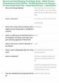 General and Oral Pathology Final Study Guide - Edited Version - Comprehensive Exam Review - Verified Questions and Answers - A&plus; Guaranteed Exam Prep - Guaranteed Success - Latest Edition