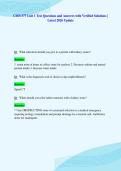 CMN 577 Unit 1 Test Questions and Answers with Verified Solutions &vert;&NewLine;Latest 2026 Update