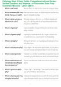 Pathology Week 3 Study Guide - Comprehensive Exam Review - Verified Questions and Answers - A&plus; Guaranteed Exam Prep - Guaranteed Success - Latest Edition