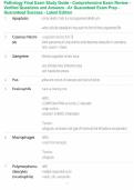Pathology Final Exam Study Guide - Comprehensive Exam Review - Verified Questions and Answers - A&plus; Guaranteed Exam Prep - Guaranteed Success - Latest Edition