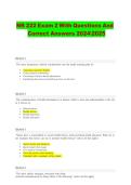 NR 222 Exam 2 With Questions And &NewLine;Correct Answers 20242025 