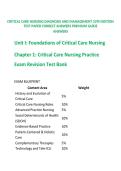 CRITICAL CARE NURSING DIAGNOSIS AND MANAGEMENT 10TH EDITION TEST PAPER CORRECT ANSWERS PREMIUM GUIDE ANSWERS