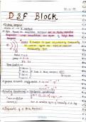 D & F Block Elements Complete Handwritten Notes Important Points & Reactions Short Notes for Fast Revision