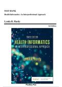 TEST BANK Health Informatics&colon; An Interprofessional Approach Lynda R&period; Hardy 3rd Edition&NewLine;