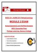 BIOD 331 &vert; NURS 231 Pathophysiology &NewLine;MODULE 2 EXAM &NewLine;Actual Questions and Verified Answers&NewLine;100&percnt; Guarantee Pass &NewLine;Portage Learning&comma; Geneva College&NewLine;