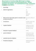 Study Guide for Final Exam BSC 2085 Santa Fe College - Comprehensive Anatomy and Physiology Review - Verified Questions and Answers - A&plus; Guaranteed Exam Prep - Guaranteed Success - Latest Edition