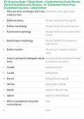 CV Anatomy Exam 1 Study Guide - Comprehensive Exam Review - Verified Questions and Answers - A&plus; Guaranteed Exam Prep - Guaranteed Success - Latest Edition