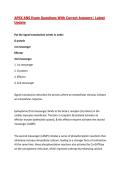 APEX ANS Exam Questions With Correct Answers&vert; Latest Update
