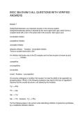 BIOC 384 EXAM 3 ALL QUESTIONS WITH VERIFIED ANSWERS