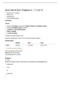 EDCO 740&vert; Quiz 2&colon;Hart & Ksir&colon; Chapters 6 &ndash; 7&comma; 9&comma; & 15&vert; With complete solution&vert; updated &vert; 100&percnt; ccorrect&vert; new&vert; Liberty University
