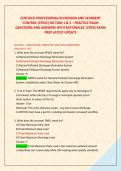 CERTIFIED PROFESSIONAL IN EROSION AND SEDIMENT &NewLine;CONTROL &lpar;CPESC&rpar; SECTION 1 & 2 &ndash; PRACTICE EXAM &NewLine;QUESTIONS AND ANSWERS WITH RATIONALES &vert;CPESC EXAM &NewLine;PREP LATEST UPDATE