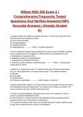 Wilkes NSG 526 Exam 2 &vert; Comprehensive Frequently Tested Questions And Verified Answers&vert;100&percnt; Accurate Answers &vert; Already Graded A&plus; &lpar;2026&sol;2027&rpar;
