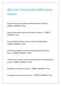 IBCA Unit 1 Test Questions With Correct Answers&period;