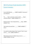 IBCA Final Exam Study Questions With Correct Answers&period;