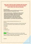 CPESC PART 2 PRACTICE EXAM&colon; SCENARIOS AND SOLUTIONS &NewLine;COMPLETE 200 QUESTIONS AND DETAILED SOLUTIONS&vert; &NewLine;LATEST UPDATE THIS YEAR JUST RELEASED 