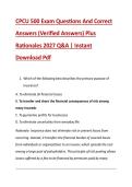 CPCU 500 Exam Questions And Correct &NewLine;Answers &lpar;Verified Answers&rpar; Plus &NewLine;Rationales 2027 Q&A &vert; Instant &NewLine;Download Pdf