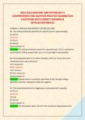 WGU D313 ANATOMY AND PHYSIOLOGY II &NewLine;COMPREHENSIVE 500-QUESTION PRACTICE EXAMINATION &NewLine;&vert;QUESTIONS WITH CORRECT ANSWERS &  &NewLine;DETAILED RATIONALES