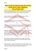 WGU D236 PATHOPHYSIOLOGY FINAL EXAM WITH 100&percnt; VERIFIED SOLUTIONS 2027 &vert; Latest Updated Questions and Answers