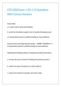 CGS 2060 Exam 1 &lpar;Ch 1-5&rpar; Questions With Correct Answers 