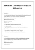 FISDAP EMT Comprehensive Final Exam