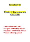 Anatomy and Physiology Chapters 1&ndash;4 Review &vert; Complete A&P Exam Prep Guide &vert; Key Concepts&comma; Practice Questions & Verified Answers &vert; 2026&ndash;2027