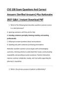 CVS 100 Exam Questions And Correct &NewLine;Answers &lpar;Verified Answers&rpar; Plus Rationales &NewLine;2027 Q&A &vert; Instant Download Pdf 