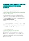 MSW FINAL PAPER COMPLETE QUESTIONS &NewLine;AND CORRECT ANSWERS REVIEW &NewLine;MATERIAL 