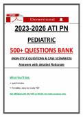 ATI PN Pediatric Questions Bank Exam &lpar;2023-2026&rpar; &ndash; NGN Questions and Case Scenarios &lpar;ATI&rpar; &lpar;Guarantee Pass&rpar;