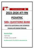 ATI RN Pediatric Questions Bank Exam &lpar;2023-2026&rpar; &ndash; NGN Questions and Case Scenarios &lpar;ATI&rpar; &lpar;Guarantee Pass&rpar;