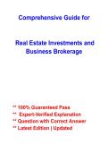 Comprehensive Guide to Real Estate Investments and Business Brokerage &vert; Complete Real Estate Study Guide &vert; Investment Strategies&comma; Brokerage Concepts & Exam Prep