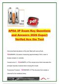 APEA 3P Exam 2026 &vert; 120&plus; Expert-Verified Questions & Answers &vert; Advanced Practice Education Associates &lpar;APEA&rpar; &vert; Advanced Health Assessment&comma; Advanced Pathophysiology & Advanced Pharmacology Review