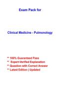 Clinical Medicine Pulmonology Study Guide &vert; 2026-2027 &vert; Complete Respiratory System Review &vert; Lung Diseases&comma; Diagnosis & Medical Exam Preparation