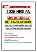 HESI RN Gerontology Exam &lpar;2026&rpar; &ndash; NGN Questions and Case Scenarios &lpar;HESI&rpar; &lpar;Guarantee Pass&rpar;