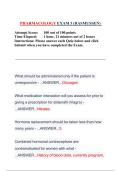 Pharmacology Exam Questions and Answers &ndash; Complete Nursing Study Guide on Drug Mechanisms&comma; Classifications&comma; and Clinical Applications &lpar;Comprehensive Exam Prep Resource&rpar;