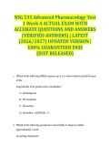 NSG 533 Advanced Pharmacology Test 1 Week 4 ACTUAL EXAM WITH ACCURATE QUESTIONS AND ANSWERS &lpar;VERIFIED ANSWERS&rpar; &vert; LATEST &lpar;2026&sol;2027&rpar; UPDATED VERSION &vert; 100&percnt; GUARANTEED PASS &lbrace;JUST RELEASED&rcub;