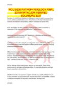 WGU D236 PATHOPHYSIOLOGY FINAL EXAM WITH 100&percnt; VERIFIED SOLUTIONS 2027 &vert; Latest Updated Questions and Answers