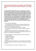 OM EXAM 200 QUESTIONS AND CORRECT ANSWERS WITH RATIONALE LATEST 2026 ALREADY GRADED A&plus; ASSURED PASS 