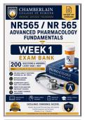 NR565 &sol; NR 565 Advanced Pharmacology Fundamentals Week 1 Exam &vert; Exam Bank 200 Questions & Answers Latest 2026 &sol; 2027 &vert; 100&percnt; Correct &vert; Grade A &ndash; Chamberlain