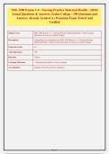 NSG 3500 Exams 1-4 - Nursing Practice Maternal Health - &lpar;2026&rpar;&NewLine;Actual Questions & Answers &lpar;Galen College - 190 Questions and&NewLine;Answers Already Graded A&plus; Prem&NewLine;ium Exam Tested And&NewLine;Verified &NewLine;