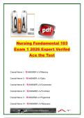 NUR 103 EXAM COMPLETE PACKAGE DEAL