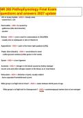 NR 283 Pathophysiology Final Exam Questions and Answers 2027 Update &vert; Latest Verified Answers&NewLine;