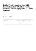 Certified Payroll Professional &lpar;CPP&rpar; Exam Study Guide &vert; Comprehensive Practice Questions & Detailed Answers &vert; Payroll Certification Prep &vert; 2026 Updated