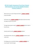 NR 302 Health Assessment Final Exam Newest &NewLine;2026 Questions and Correct Detailed Answers &NewLine;Already Graded A&plus; 