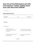 CHEM 103 Lab Final Exam Study Guide &vert; Comprehensive Practice Questions & Detailed Answers &vert; Laboratory Review &vert; 2025&ndash;2026 Updated