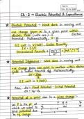 Class 12th 2026 Physics Chapter 2 Electrostatic Potential and Capacitance Full Chapter Detailed Notes