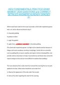 HESI FUNDAMENTALS PRACTICE EXAM &NewLine;NEWEST 2026 QUESTIONS and CORRECT &NewLine;DETAILED ANSWERS ALREADY GRADED &NewLine;A&plus; 