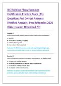 ICC Building Plans Examiner &NewLine;Certification Practice Exam &lpar;B3&rpar; &NewLine;Questions And Correct Answers &NewLine;&lpar;Verified Answers&rpar; Plus Rationales 2026 &NewLine;Q&A &vert; Instant Download Pdf
