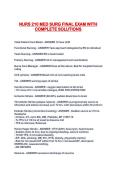 NURS 210 MED SURG FINAL EXAM WITH COMPLETE SOLUTIONS