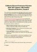 California General Contractor B &lpar;Latest 2026&sol; 2027 Update&rpar; 100&percnt; Verified Questions & Answers &vert; Grade A&NewLine;&NewLine;