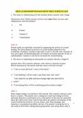 HESI LEADERSHIP MANAGEMENT PROCTORED EXAM